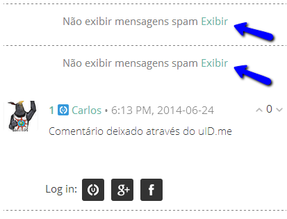 removendo comentários indesejados